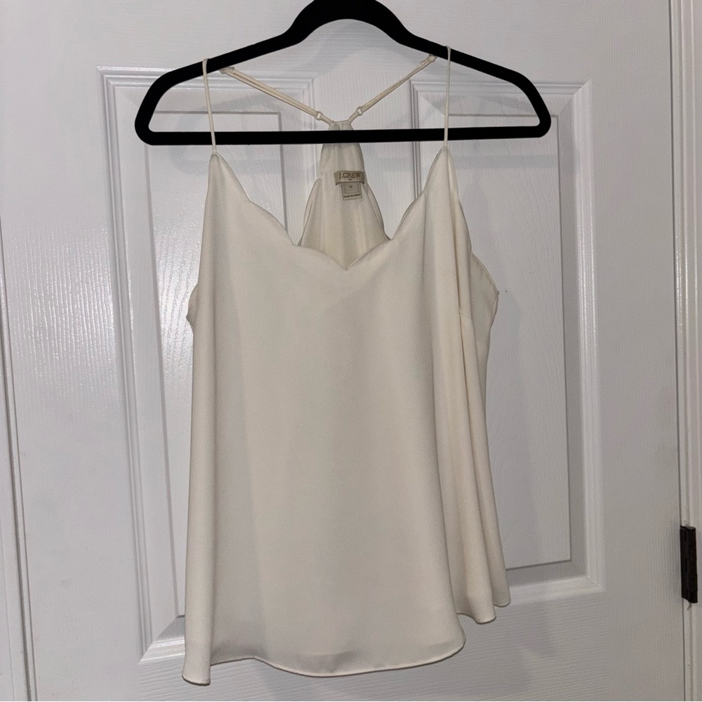 J. Crew Factory Elegant White Camisole